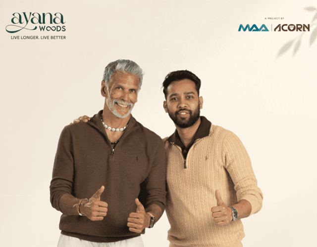 Maa-Acorn-signs-Milind-Soman-as-the-face-of-Ayana-Woods-Bengalurus-first-longevity-and-wellness-anchored-villa-community.png